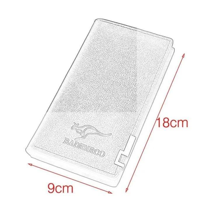 Men’s Leather Bi-Fold Wallet – Classic Black Design, Durable & Functional