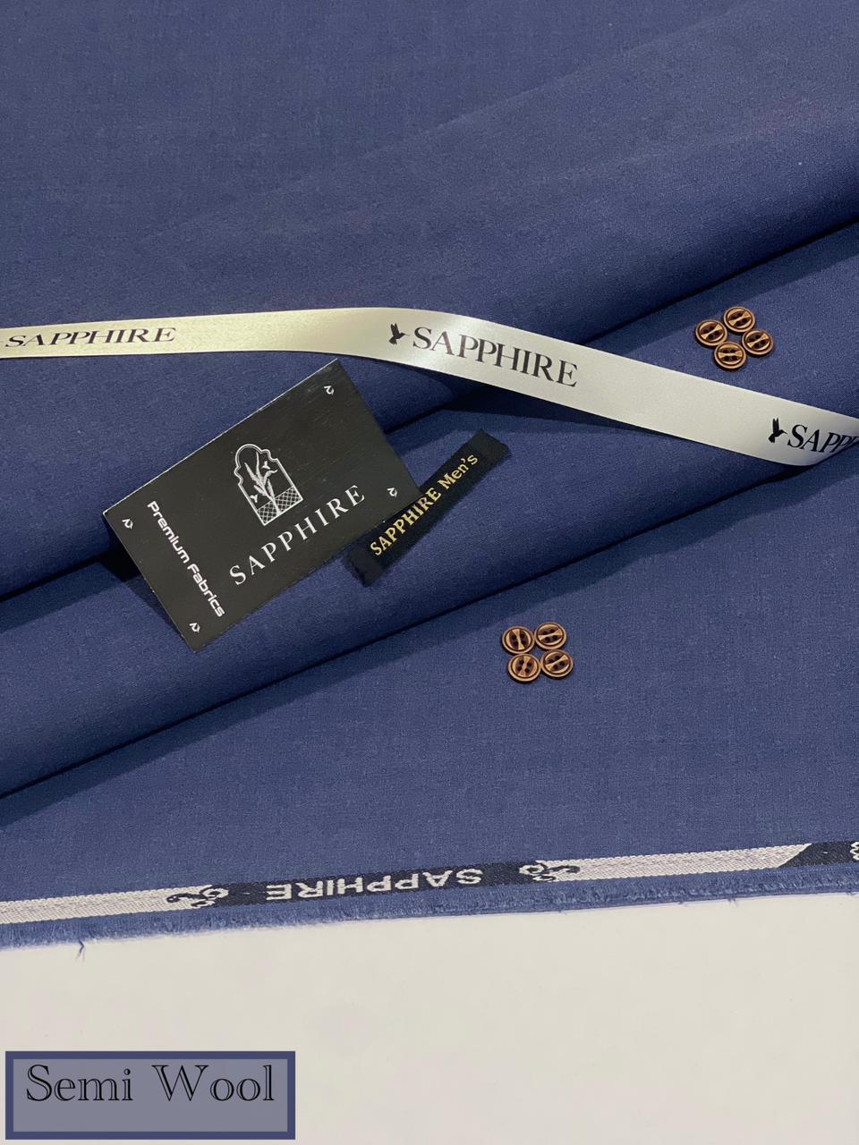 Luxury Men's Winter Suiting by Sapphire | Soft Semi Wool Fabric (4 Meter)