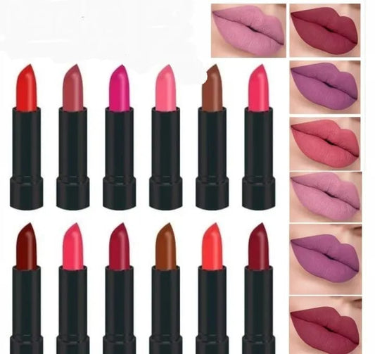 12 Pcs High Pigmented Matte Lipstick Set – Long Lasting Smooth Texture Lip Color Collection For Bold And Beautiful Looks - Buyora online12 Pcs High Pigmented Matte Lipstick Set – Long Lasting Smooth Texture Lip Color Collection For Bold And Beautiful LooksBuyora onlineBuyora online12 Pcs High Pigmented Matte Lipstick Set – Long Lasting Smooth Texture Lip Color Collection For Bold And Beautiful Looks