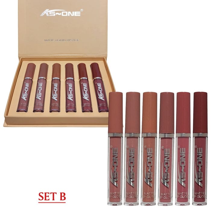 KS One 6 PCS Lip Gloss Set – Premium Quality, Smooth Application & Long-Lasting Shine (Set A)