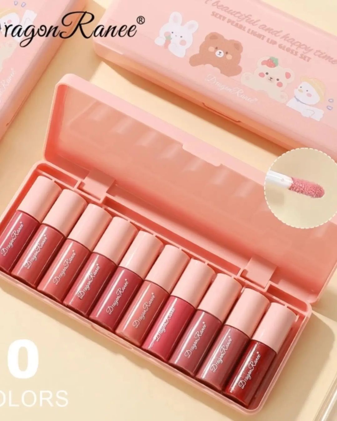 10Pcs A Beautiful And Happy Time Sexy Pearl Light Lip Gloss Set mini Lip Gloss Set