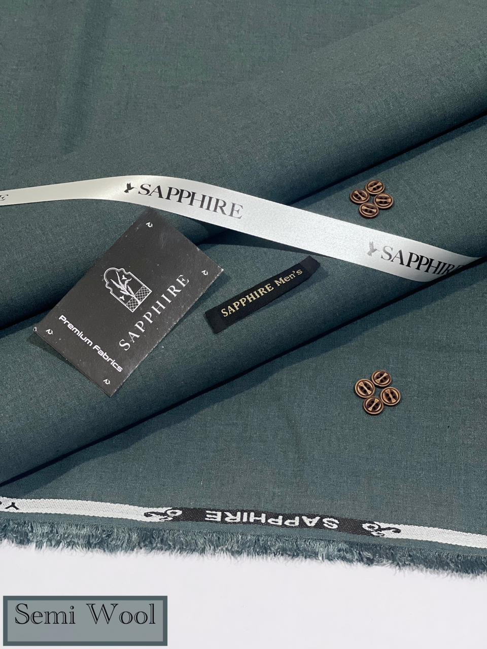 Luxury Men's Winter Suiting by Sapphire | Soft Semi Wool Fabric (4 Meter)