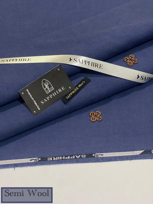 Luxury Men's Winter Suiting by Sapphire | Soft Semi Wool Fabric (4 Meter)