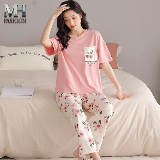 M.H New Arrival | Plain Jersey Night Suit for Women – Soft & Comfy | M, L, XL