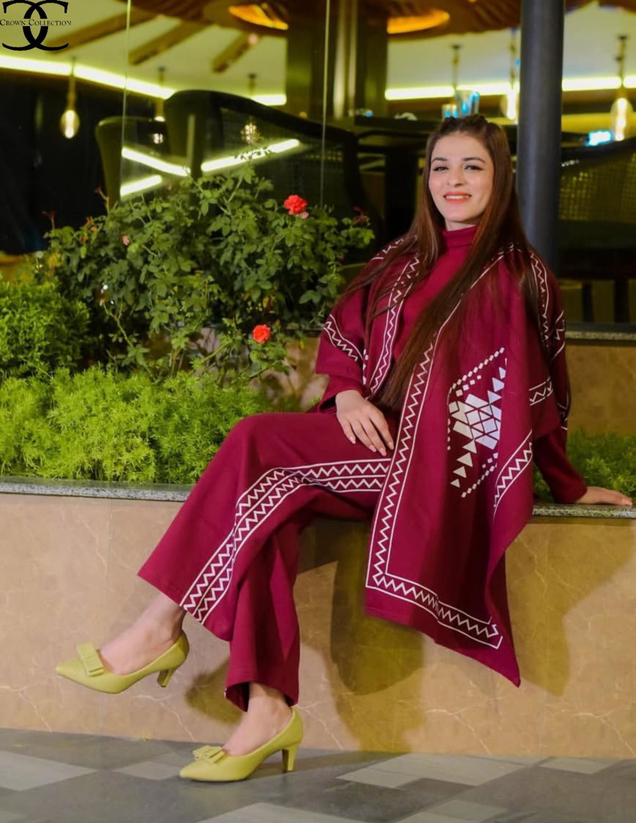 CROWN COLLECTION | New Winter Fleece 3PC Set – Printed Upper Shawl, High Neck & Flapper TrouserCROWN COLLECTION | New Winter Fleece 3PC Set – Printed Upper Shawl, High Neck & Flapper Trouser