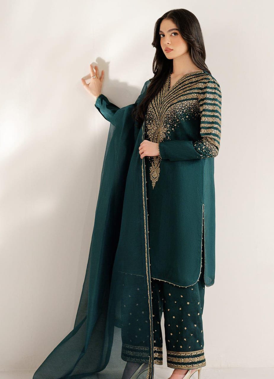 ✨ Jazmin Luxury Embroidered Dhanak 3PC Winter Collection 2025 ✨