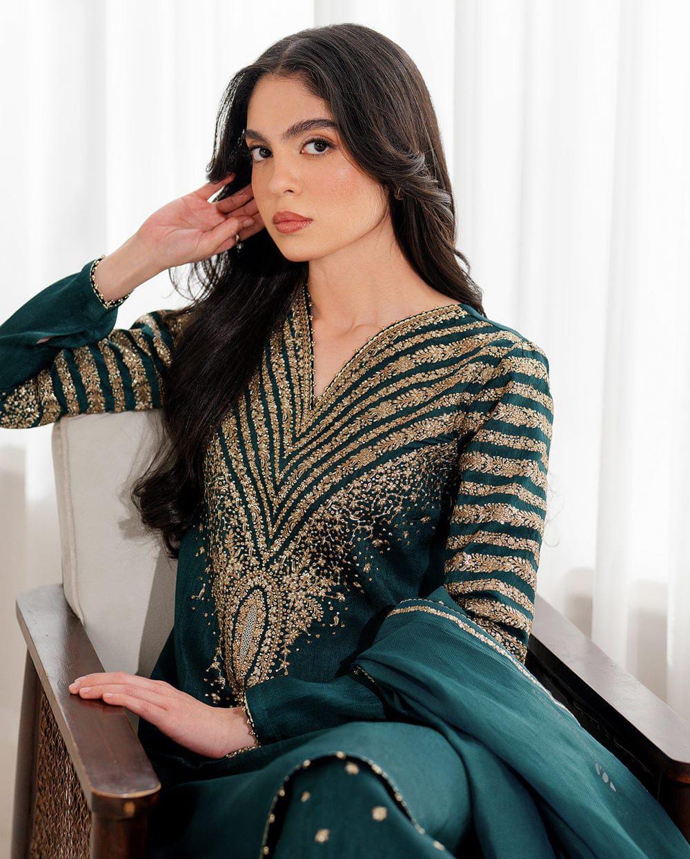 ✨ Jazmin Luxury Embroidered Dhanak 3PC Winter Collection 2025 ✨