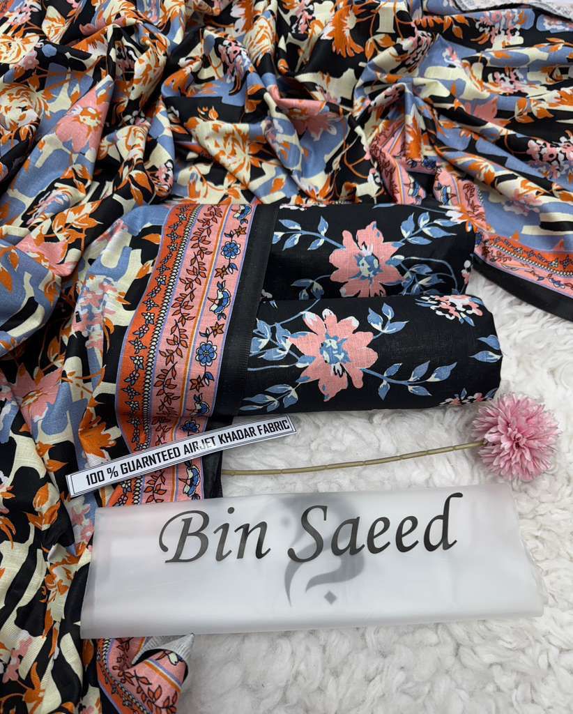 Bin Saeed Premium Khadar Vol – Winter 2025 | Digital Printed 3-Piece Suit Collection