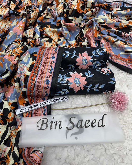 Bin Saeed Premium Khadar Vol – Winter 2025 | Digital Printed 3-Piece Suit Collection