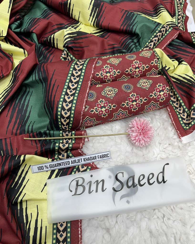 Bin Saeed Premium Khadar Vol – Winter 2025 | Digital Printed 3-Piece Suit Collection