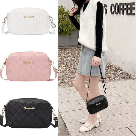 **Title:** Chic Girl's Embroidered PU Leather Shoulder Bag – Stylish & Spacious Everyday Handbag