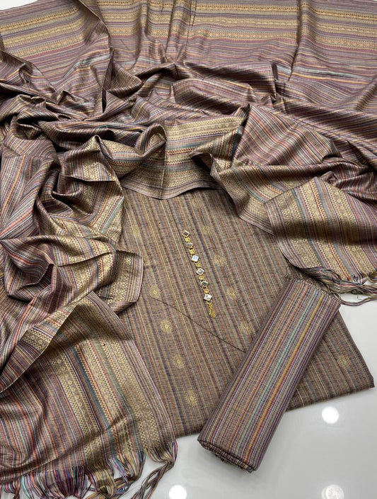 Winter Arrivals 2K25 | 3-Piece Soft Khaddar Dress