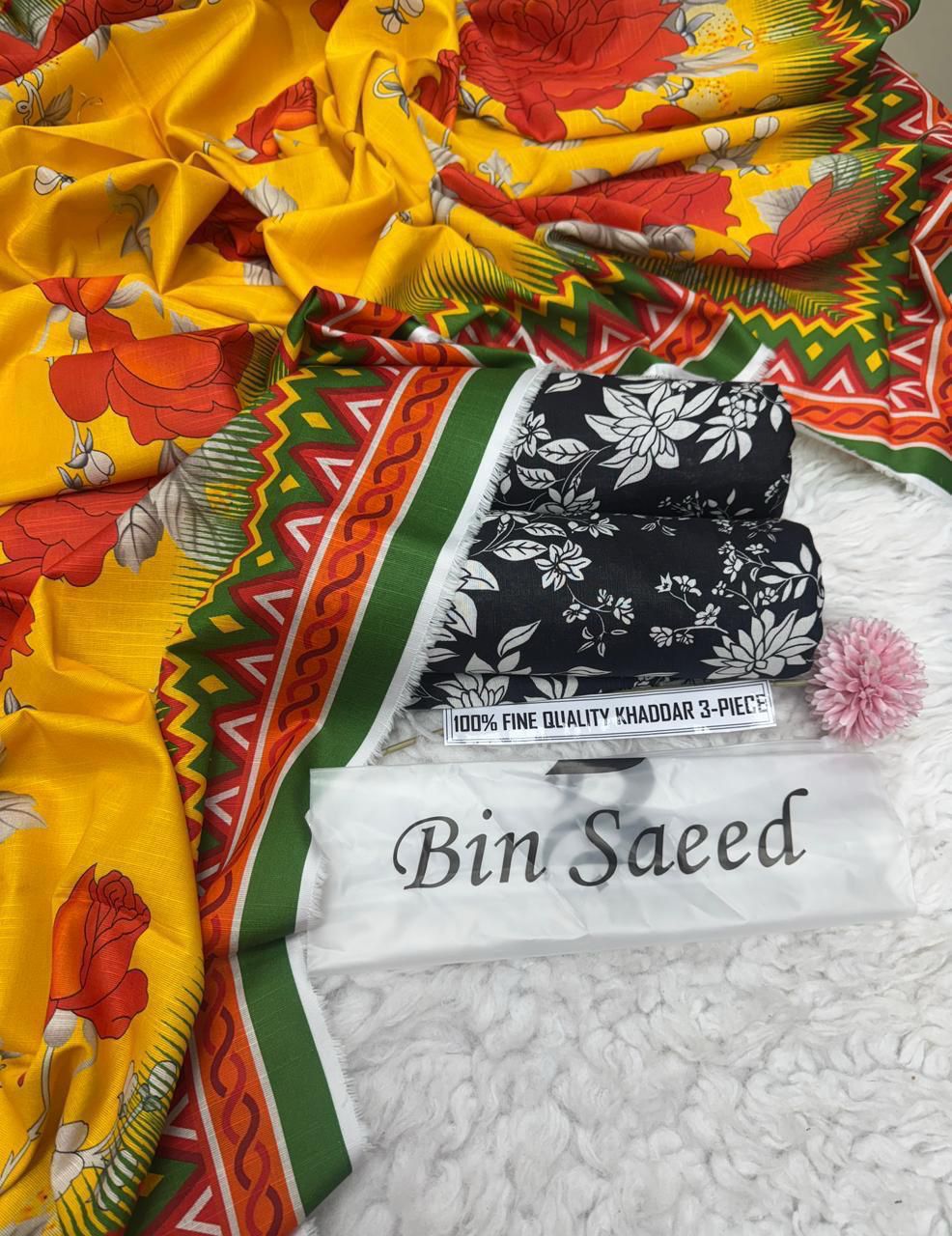 Bin Saeed Premium Khadar Vol – Winter 2025 | Digital Printed 3-Piece Suit Collection