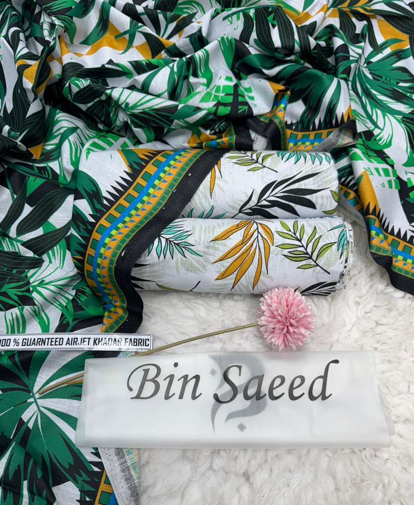 Bin Saeed Premium Khadar Vol – Winter 2025 | Digital Printed 3-Piece Suit Collection