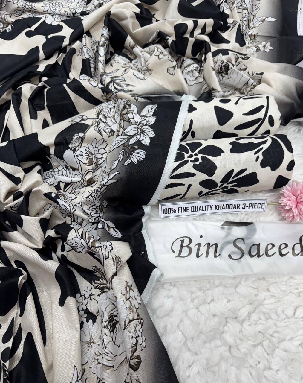 Bin Saeed Premium Khadar Vol – Winter 2025 | Digital Printed 3-Piece Suit Collection