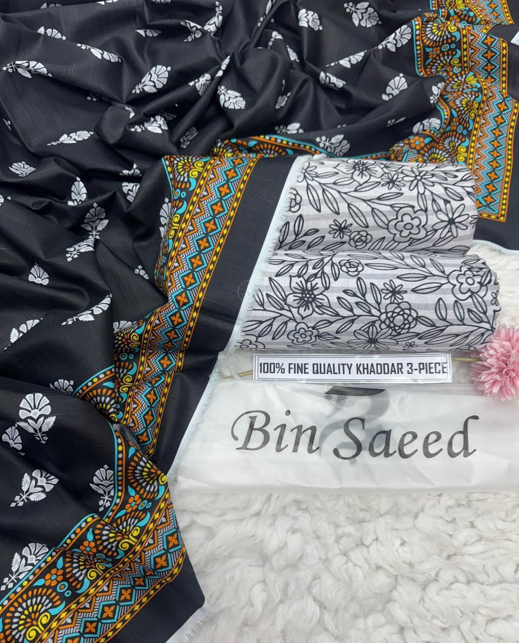 Bin Saeed Premium Khadar Vol – Winter 2025 | Digital Printed 3-Piece Suit Collection