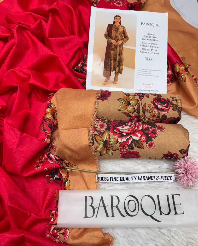 🌸 Winter 2025 Pure Karandi Collection – Mix Brands Hit Codes Vol 4003 | Digital Print 3-Piece Suit