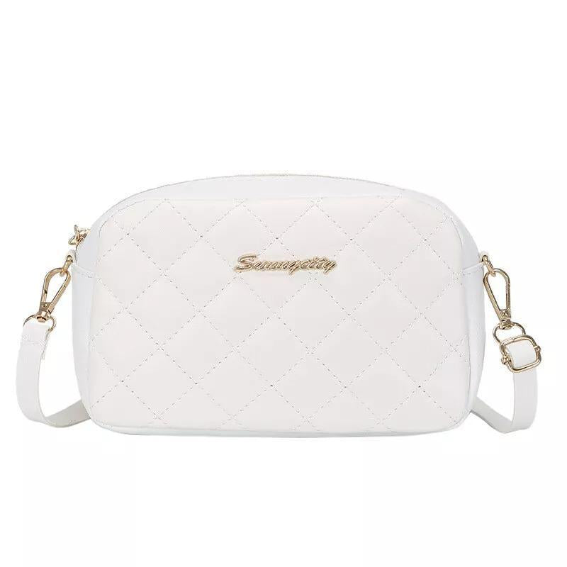 **Title:** Chic Girl's Embroidered PU Leather Shoulder Bag – Stylish & Spacious Everyday Handbag