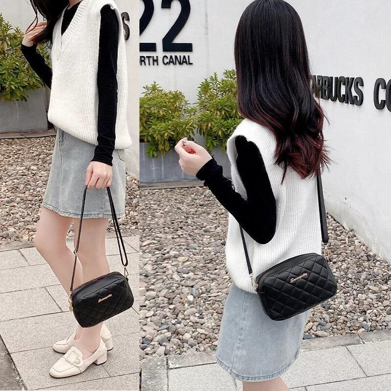 **Title:** Chic Girl's Embroidered PU Leather Shoulder Bag – Stylish & Spacious Everyday Handbag