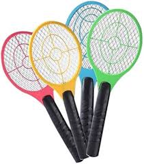 Rechargeable Mosquito Racket With Stand – Electric Insect Killer Bat For Indoor And Outdoor Use (Random Color)