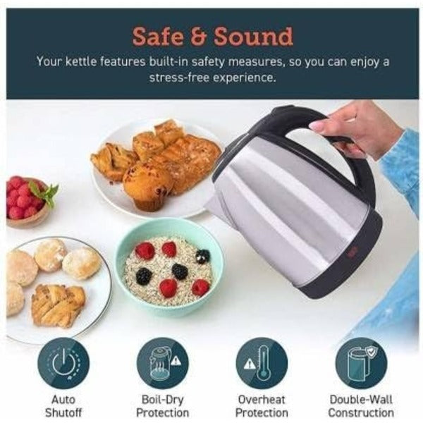 Automatic Electric Kettle 2.0L – Stainless Steel Hot Water Boiler With Auto Shut-Off, LED Display & Temperature Control (1000W, 220V) (Without Box)