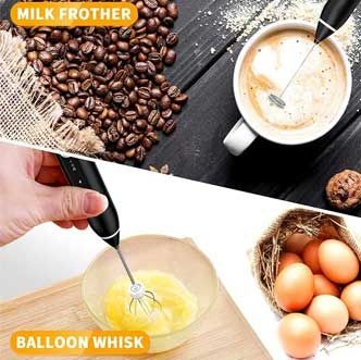 2-in-1 Electric Rechargeable Coffee Beater & Milk Frother – USB Handheld Mixer for Creamy Lattes, Cappuccino & Drinks