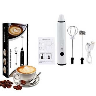 2-in-1 Electric Rechargeable Coffee Beater & Milk Frother – USB Handheld Mixer for Creamy Lattes, Cappuccino & Drinks