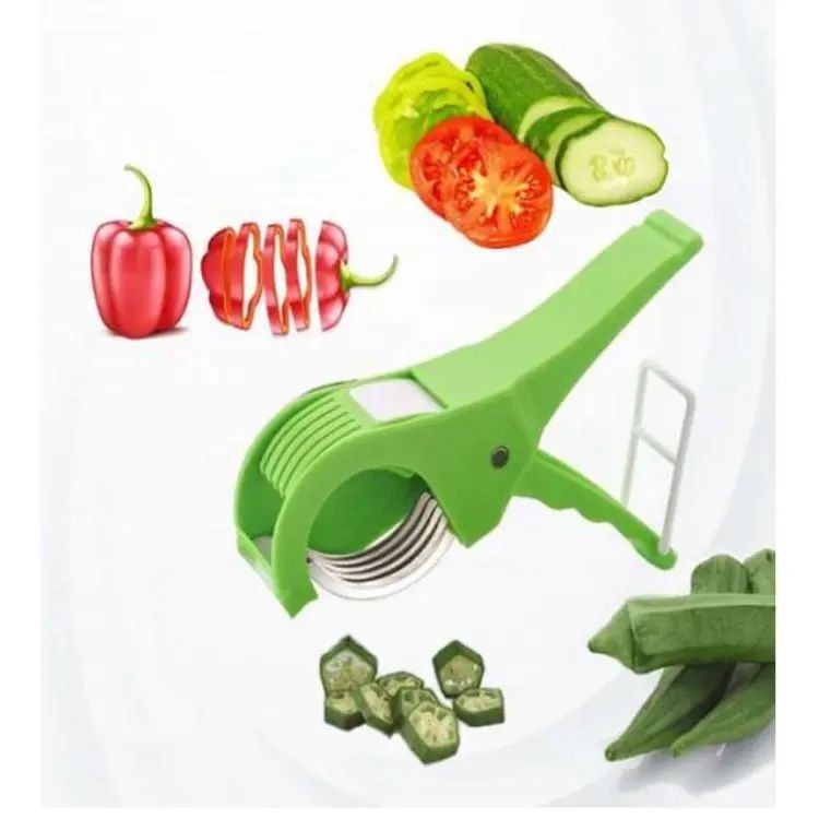 Multi Veg Cutter Blade – Vegetable & Fruit Slicer with Lock System | Heavy Duty Plastic Chopper (Assorted Colors)