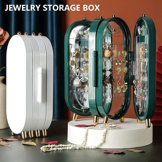 Jewellery Box Organiser with Mirror - Foldable Exquisite Dustproof Jewelry Storage Case Multi - Function Screen Shaped Metal Display Jewelry Stand for Earring - Necklace & Bracelet (Random Color) - Buyora onlineJewellery Box Organiser with Mirror - Foldable Exquisite Dustproof Jewelry Storage Case Multi - Function Screen Shaped Metal Display Jewelry Stand for Earring - Necklace & Bracelet (Random Color)Buyora onlineBuyora onlineJewellery Box Organiser with Mirror - Foldable Exquisite Dustproof J