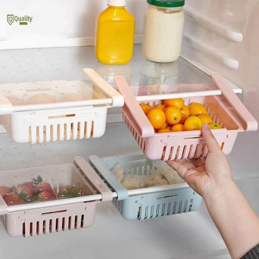 Storage Basket For Fridge Adjustable | Plastic