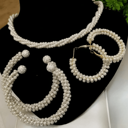 Women Pearl Elegant Jewelry Set ,Kangan, Mala & Earrings Pearl Set(white) - Buyora onlineWomen Pearl Elegant Jewelry Set ,Kangan, Mala & Earrings Pearl Set(white)Buyora onlineBuyora onlineWomen Pearl Elegant Jewelry Set ,Kangan, Mala & Earrings Pearl Set(white)